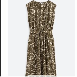 Nine‎ Britton Mari V-Neck Dress Side Slit Olive Size XS Stitch Fix New With Tags